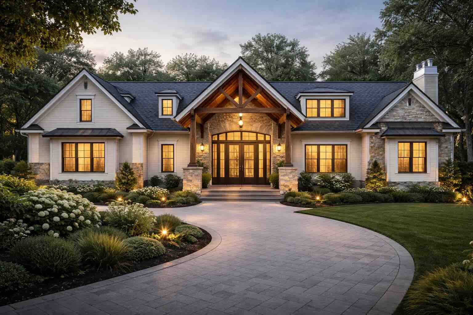 Whole home remodel interior with modern finishes and open layout